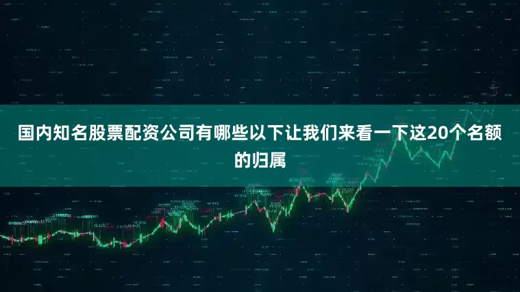 国内知名股票配资公司有哪些以下让我们来看一下这20个名额的归属