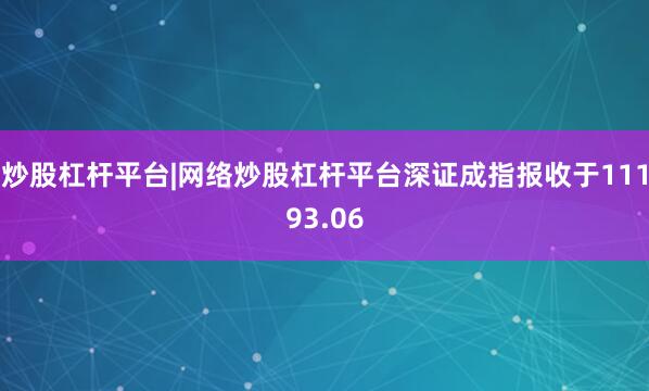 炒股杠杆平台|网络炒股杠杆平台深证成指报收于11193.06
